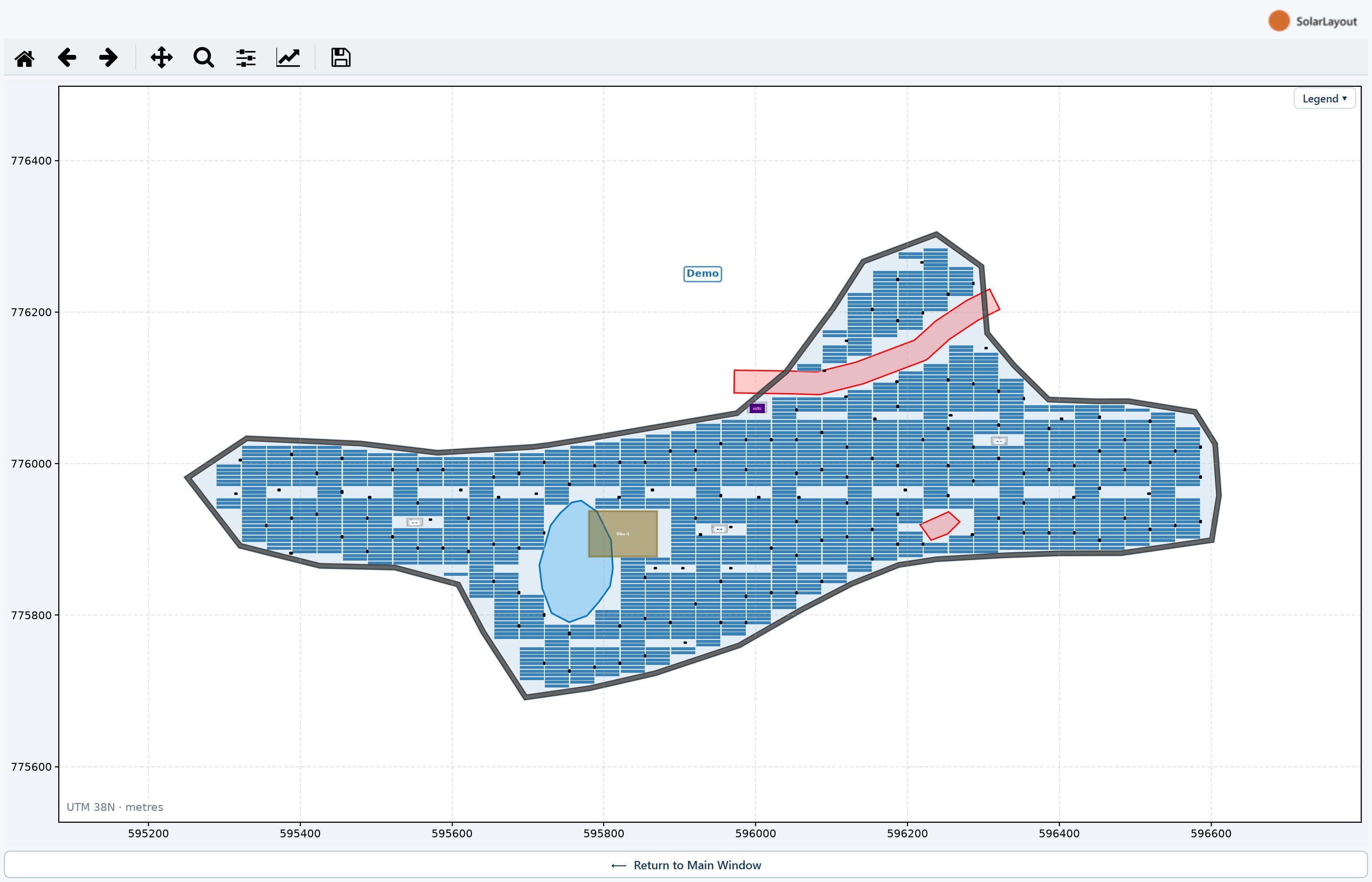 The plot opened in the Expanded View window with a full toolbar and the Return to Main Window button.